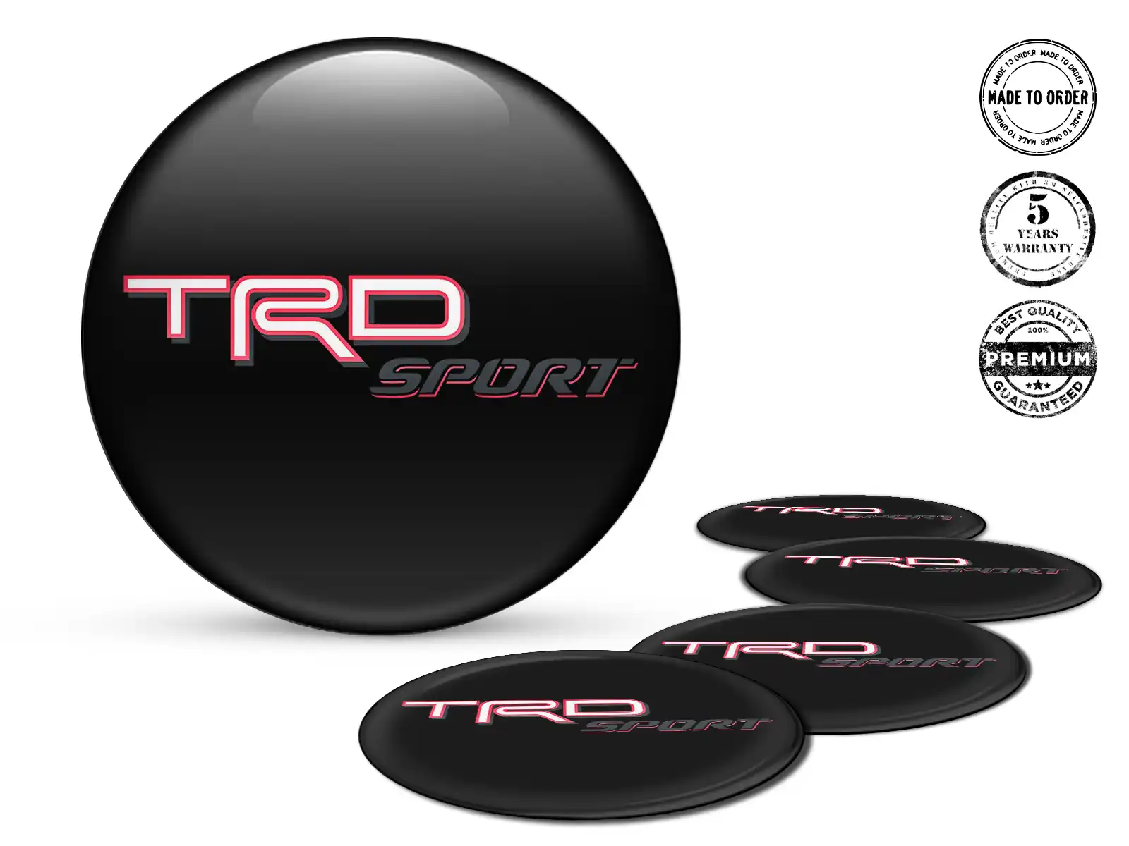 Toyota TRD Calcomanía de Aro Logo Pegatinas de Resina Premium